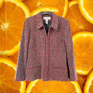 Sag‎ Harbor Zip Front Sweater with Front Pockets Size 8